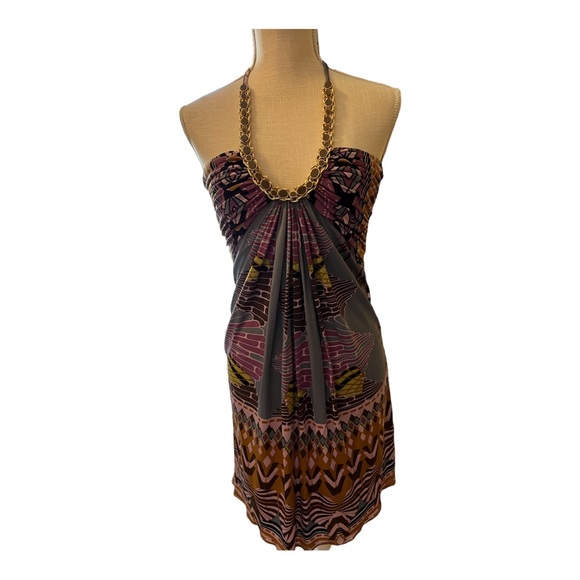 Sky Dresses & Skirts - Sky silk dress with stone detail and gold chain detail